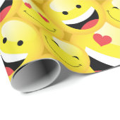 Happy Birthday Cute Emoji Party ラッピングペーパー (ロールコーナー)