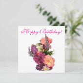 Happy Birthday cute floral Card シーズンカード (スタンド正面)