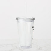 Happy birthday cute panda bear yellow アクリルタンブラー (右)