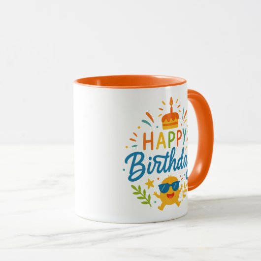 Happy Birthday | Cute Sunshine Combo Mug マグカップ (正面右)
