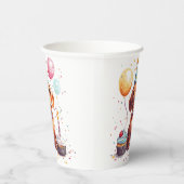 Happy Birthday Dachshund Dog  紙コップ (右)