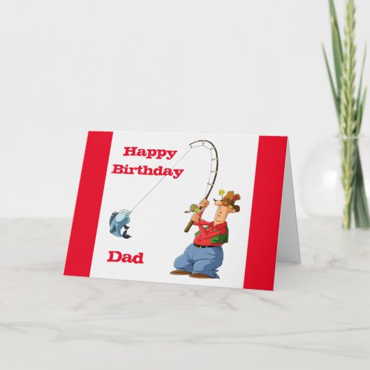HAPPY BIRTHDAY *DAD* FAVORITE FISHERMAN Card カード (正面)