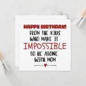 Happy Birthday Dad from Kids カード (正面/裏面インサイチュ)