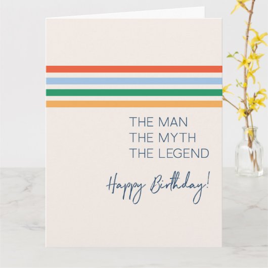 Happy Birthday Dad Legend Funny Simple カード (黄色い花)