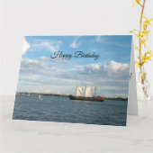 Happy Birthday Dad Sailing カード (黄色い花)