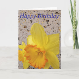 Happy Birthday Daffodil Greeting Card. カード