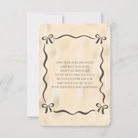 Happy Birthday Darling Daughter Turning 1 招待状 (裏面)