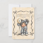 Happy Birthday Darling Daughter Turning 1 招待状 (正面)