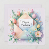 Happy birthday darling. Greeting card シーズンカード (正面/裏面)