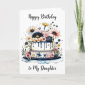 Happy Birthday Daughter | センチメンタルな名入れ カード (正面)