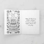 Happy Birthday Daughter | Sentimental Personalized カード (内部)