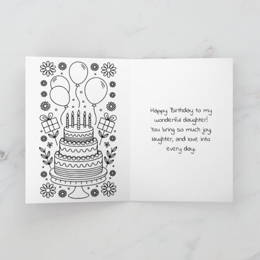 Happy Birthday Daughter | Sentimental Personalized カード (内部)