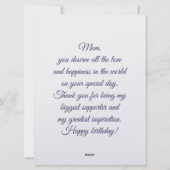 Happy birthday dear Mom & bouquet of flowers シーズンカード (裏面)