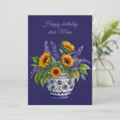 Happy birthday dear Mom & bouquet of flowers シーズンカード (スタンド正面)