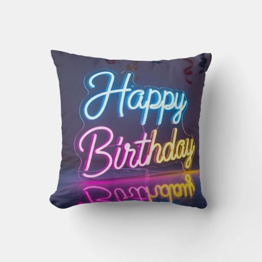 Happy Birthday decoration クッション (正面)