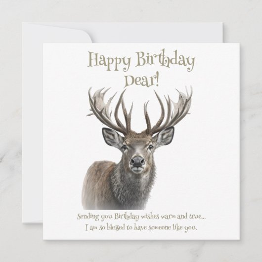 Happy Birthday Deer シーズンカード (正面)