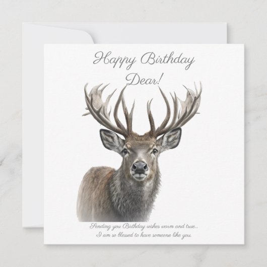 Happy Birthday Deer シーズンカード (正面)
