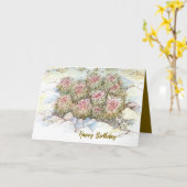 Happy Birthday Desert Cactus Landscape カード (黄色い花)