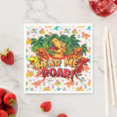 Happy Birthday Dinosaur スタンダードランチョンナプキン (インサイチュ)