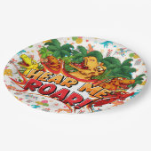 Happy Birthday Dinosaur  ペーパープレート (アングル)