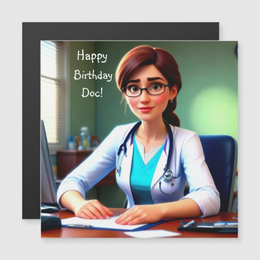 Happy Birthday Doctor Magnetic Card (正面/裏面)