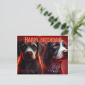 Happy birthday!  Dog  ポストカード (スタンド正面)