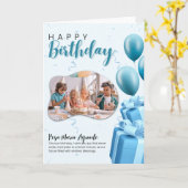 Happy Birthday Editable Greeting Card | Personaliz カード (黄色い花)
