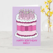 Happy Birthday Emily カード (黄色い花)