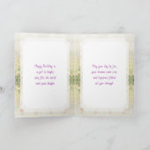 Happy Birthday Fairy Floral Themed Personalized カード (内部)