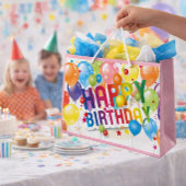 Happy Birthday Festive Gift Bag ラージペーパーバッグ