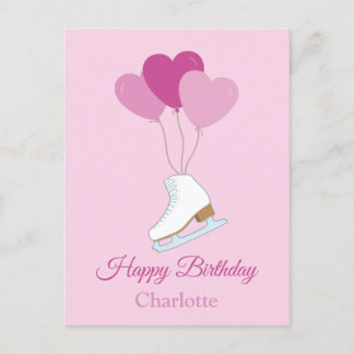 Happy Birthday Figure Skating Postcard ポストカード