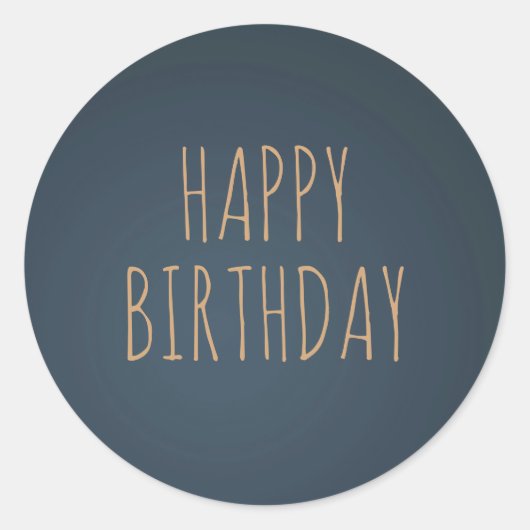 Happy Birthday Fleece Navidad Merry Christmas... ラウンドシール (正面)