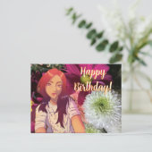 Happy birthday flowers. anime ポストカード (スタンド正面)