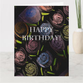 HAPPY BIRTHDAY FLOWERS GOOD GREETINGS  カード (正面)