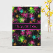 Happy Birthday Flowers Greeting Card カード (黄色い花)