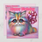 ~ HAPPY BIRTHDAY ~ Fluffy Cat ~ Metallic toenails (正面/裏面)