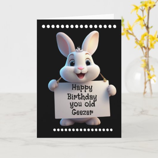 HAPPY BIRTHDAY Folded Greeting Card カード (黄色い花)