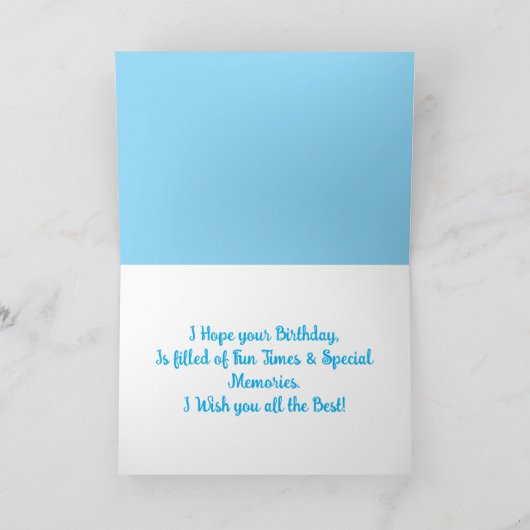 Happy Birthday! Folded Greeting Card カード (内部)