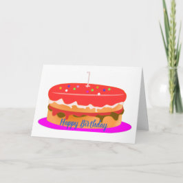 Happy Birthday Folded Greeting Card カード