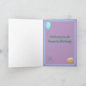 Happy Birthday Folded Greeting Card カード (内部)