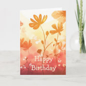 Happy Birthday Folded Greeting Card カード (正面)