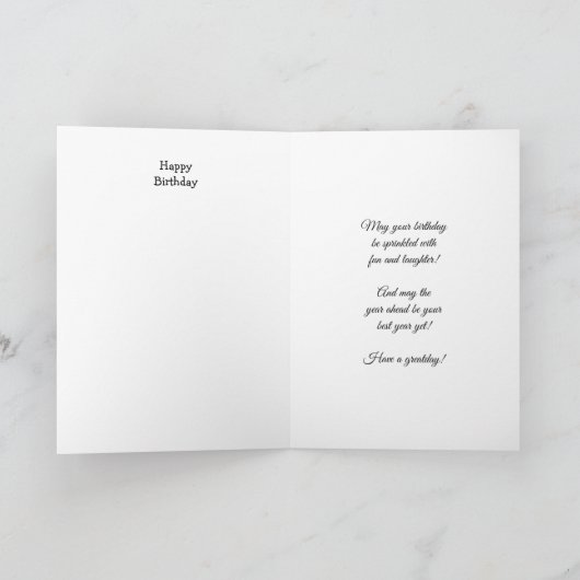 Happy Birthday Folded Greeting Card カード (内部)