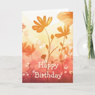 Happy Birthday Folded Greeting Card カード