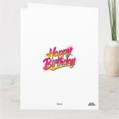 Happy Birthday Folded Greeting Card カード (裏面)