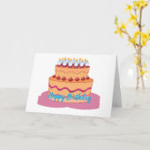 Happy Birthday Folded Greeting Card カード (黄色い花)