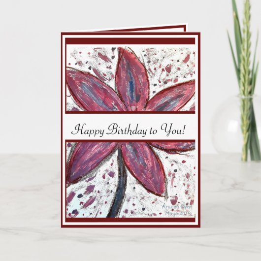 Happy Birthday Folded Thank You Card サンキューカード (正面)
