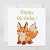 Happy Birthday! Fox, vosje カード (正面)