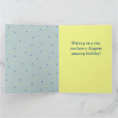 Happy birthday French, bulldog カード (内部)