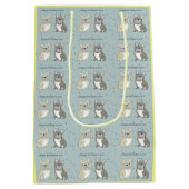 Happy birthday French, bulldog ミディアムペーパーバッグ (裏面)