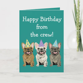 Happy birthday - French Bulldog Friends カード